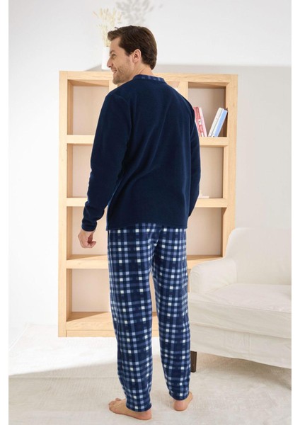 Erkek Düğme Yaka Kışlık Polar Pijama Takımı 6100/8,1 - 1 Adet modelleri