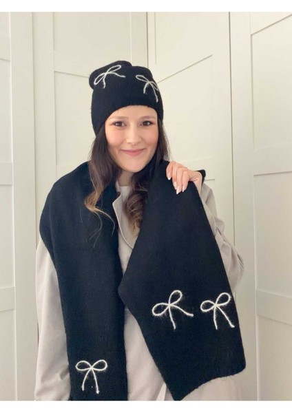 Fiyonklu Atkı-Bere Takım