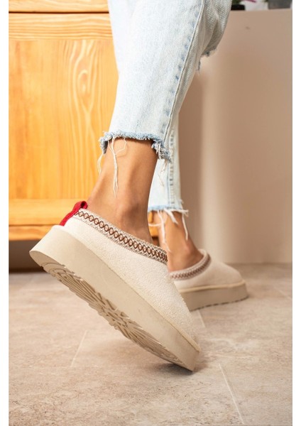 Tazzy Classic Süet Tüylü Kadın Bot - Bej ve Siyah fiyatları