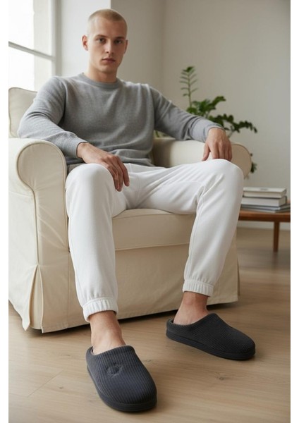 Erkek Ev Terliği Ses Yapmayan Yumuşak Rahat Taban Içi Yünlü Terlik fiyatları
