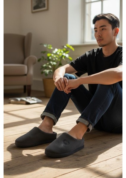 Erkek Ev Terliği Ses Yapmayan Yumuşak Rahat Taban Içi Yünlü Terlik indirimleri