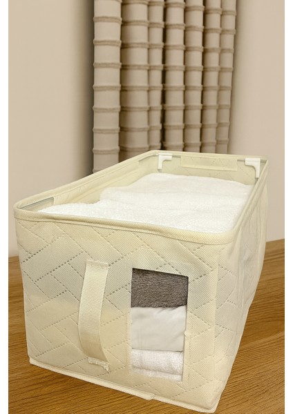 1 Adet Çelik Çerçeveli Katlanabilir Dolap Içi Raf Düzenleyici 25X45X20CM Krem Gardırop Organizer modelleri