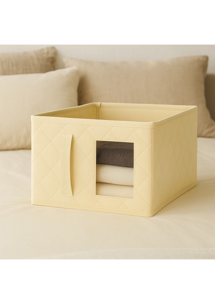 1 Adet Çelik Çerçeveli Katlanabilir Dolap Içi Raf Düzenleyici 25X45X20CM Krem Gardırop Organizer indirimleri