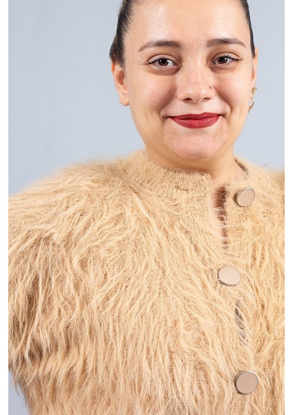 Camel Sakallı Triko Hırka – Yumuşak Dokulu Kadın Hırka fiyatları