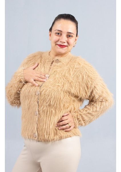 Camel Sakallı Triko Hırka – Yumuşak Dokulu Kadın Hırka fırsatları