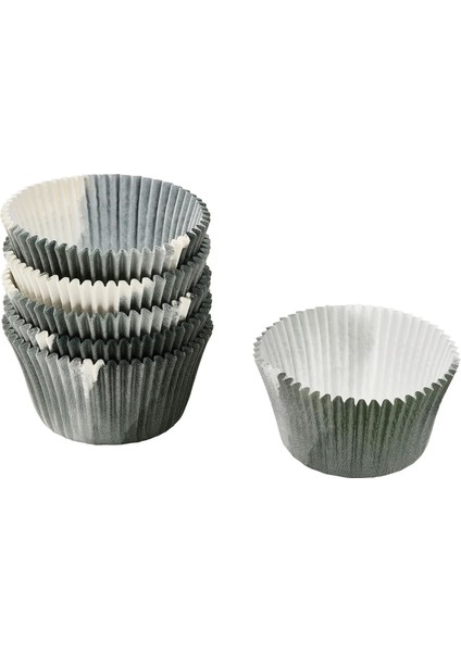 Krustıstel Muffin Kağıdı Gri Beyaz 65 Adet