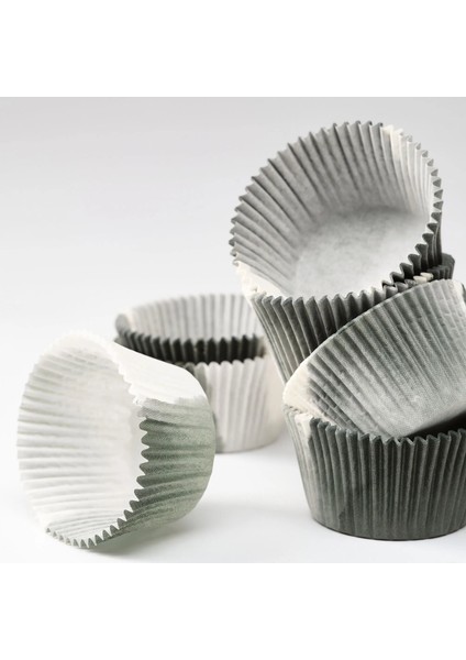 Krustıstel Muffin Kağıdı Gri Beyaz 65 Adet indirimleri