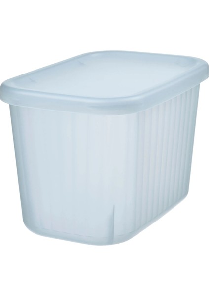 Rykta Kapaklı Kutu Şeffaf Gri Mavi 12 x 18 x 12 cm 1.5 Lt