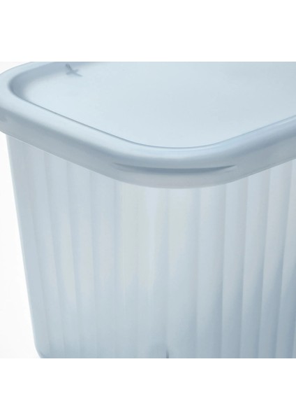 Rykta Kapaklı Kutu Şeffaf Gri Mavi 12 x 18 x 12 cm 1.5 Lt