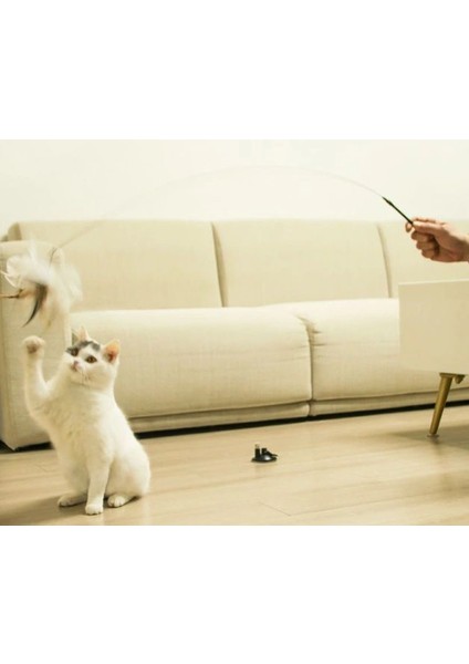 Vantuzlu Tüylü Zilli Kedi Oyun Oltası (5047) indirimleri