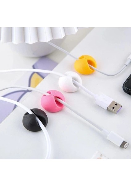 Siyah Beyaz Kablo Sabitleme Klipsi 10 Lu (5047)