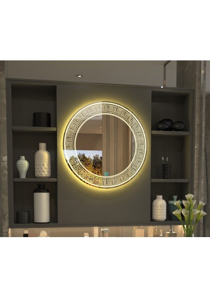 Versace Işıltısı: Lüks Desenli Minimalist LEDLİ Özel Tasarım Ayna modelleri