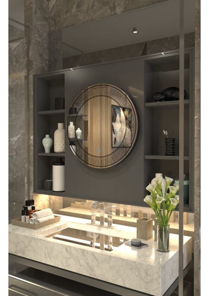 Versace Işıltısı: Lüks Desenli Minimalist LEDLİ Özel Tasarım Ayna fırsatları