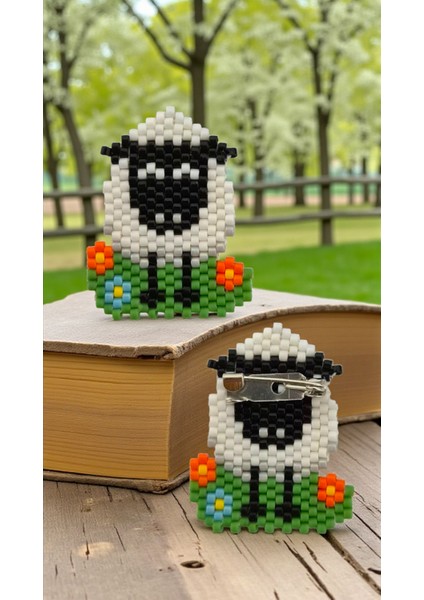 Miyuki Boncuk El Yapımı Kuzu Broş - Yaka Iğnesi fiyatları