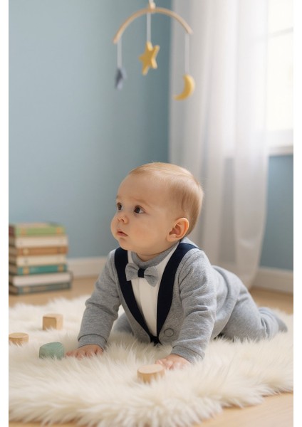 Papyonlu Smokin Erkek Bebek Tulum fırsatları