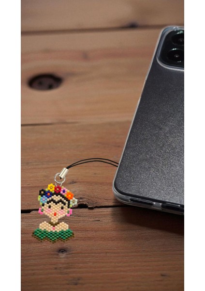Miyuki Boncuk El Yapımı Frida Kahlo Telefon Çarmı - Charm