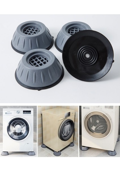 Çamaşır Makinesi Titreşim Engelleyici Stoper Gri 4 Lü Set (5060)