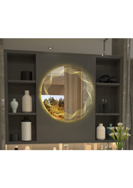 Çizgi Desenli Minimalist Özel Tasarım Ayna