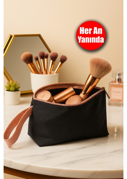 Bilek Askılı Günlük Makyaj Çantası Su Geçirmez Mini Seyahat Küçük Kozmetik El Portföy Çantası indirimleri