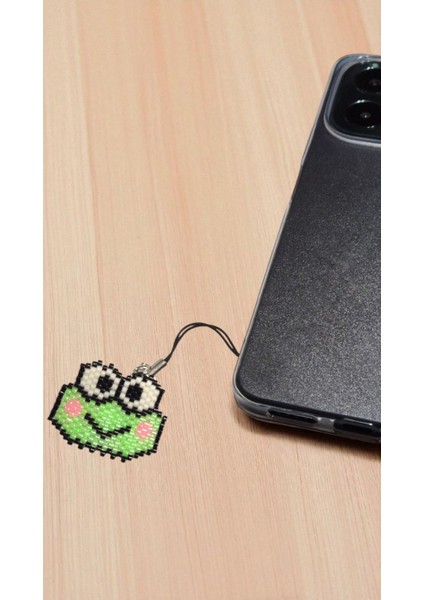 Miyuki Boncuk El Yapımı Kurbağa Telefon Çarmı - Charm
