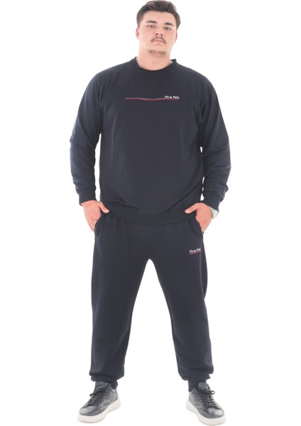 Erkek Büyük Beden 154 Kiloya Kadar Uygun Bedenli 2 Iplik Bisiklet Yaka Eşofman Takımı modelleri