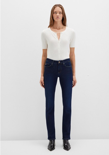 Mona Gold Klasik İndigo Mavisi Jean Pantolon 1049733699