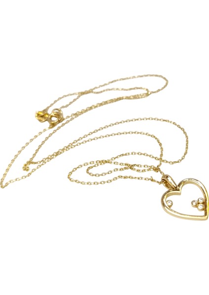 Kalpli Kolye 14 Ayar Altın Hd Videolu