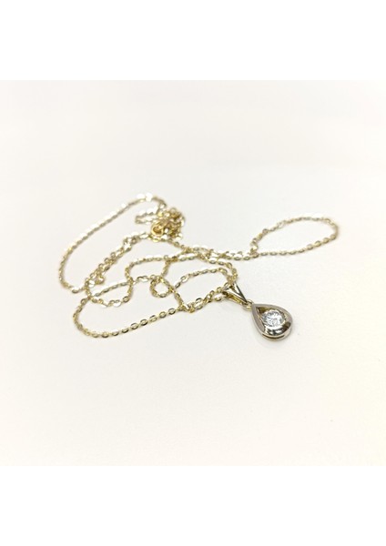 Tek Taş Kolye 14 Ayar Altın Hd Videolu modelleri