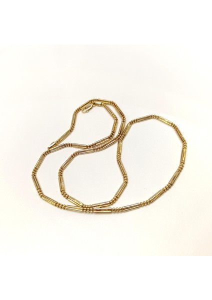 58CM 2.9mm Iki Sıralı Toplu Zincir Kolye 14 Ayar Altın Hd Videolu fırsatları