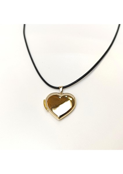 30MM Açılır Kalpli Resim Kutusu Kolye 14 Ayar Altın Hd Videolu modelleri