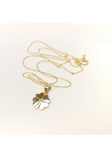 10.5mm Yonca Kolye 14 Ayar Altın Hd Videolu fiyatları