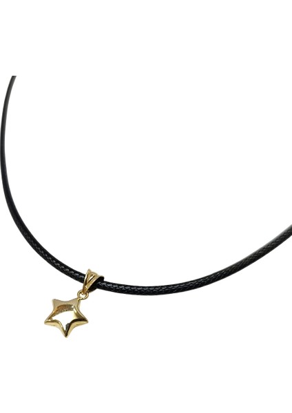 9mm Tombiş Yıldız Kolye 14 Ayar Altın Hd Videolu