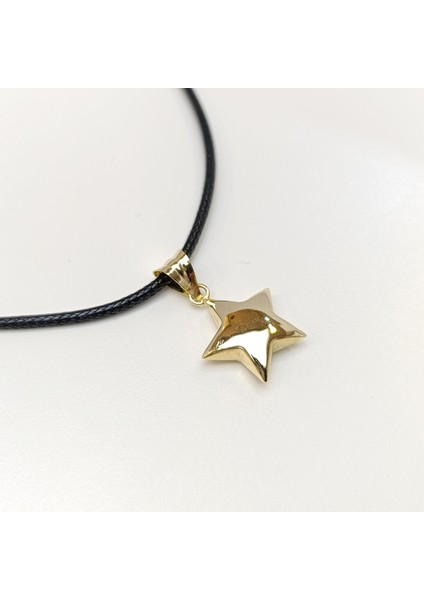 15.2mm Tombiş Yıldız Kolye 14 Ayar Altın Hd Videolu modelleri