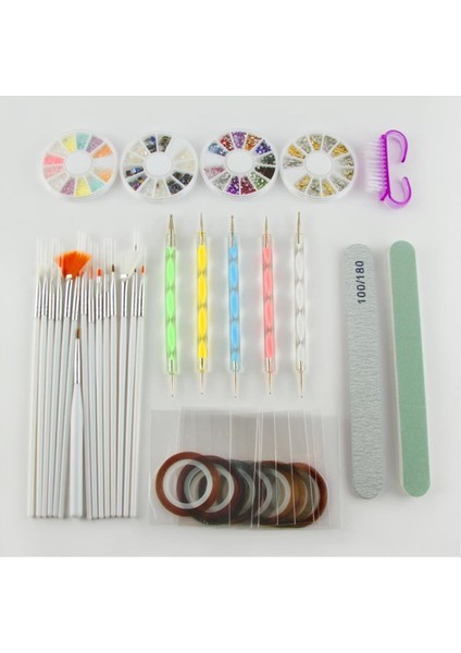 Nrzsnt Ocean Tırnak Desen Seti-Renkli