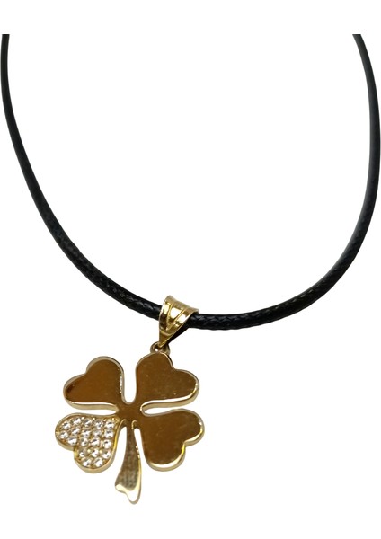 16MM Yonca Kolye 14 Ayar Altın Hd Videolu