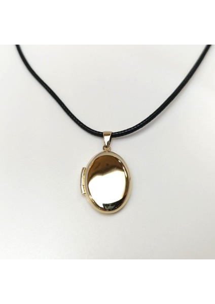 30MM Açılır Oval Resim Kutusu Kolye 14 Ayar Altın Hd Videolu indirimleri