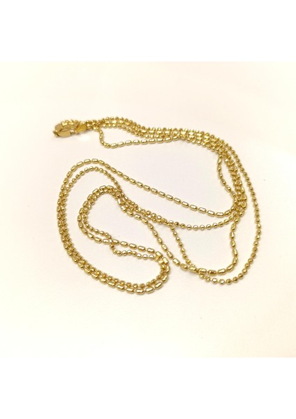 55CM 3.4mm Iki Sıralı Toplu Zincir Kolye 14 Ayar Altın Hd Videolu fiyatları