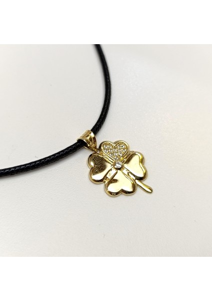 15MM Yonca Kolye 14 Ayar Altın Hd Videolu modelleri