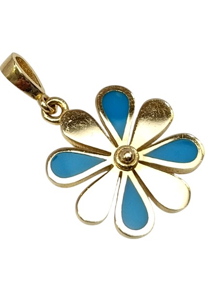 Mineli Çiçek Kolye 14 Ayar Altın Hd Videolu