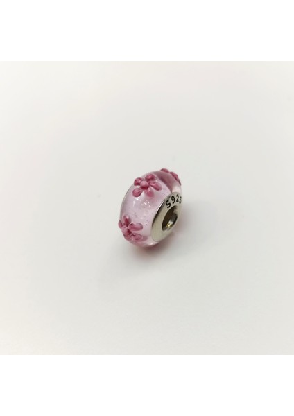 Pembe Çiçekli Charm 925 Ayar Gümüş Hd Videolu fiyatları