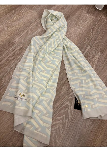 19V69 ITALIA Modal açık mavi krem renkli Seri Şal fırsatları