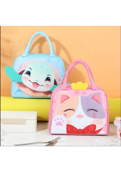 Çocuklar Için Sevimli Kaplumbağa Desenli Yemek ve Taşıma Çantası (22.5X19X11.5 Cm) fiyatları