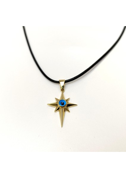 Göz Boncuklu Kuzey Yıldızı Kolye 14 Ayar Altın Hd Videolu fiyatları