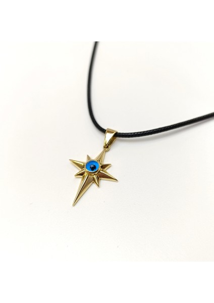 Göz Boncuklu Kuzey Yıldızı Kolye 14 Ayar Altın Hd Videolu fırsatları