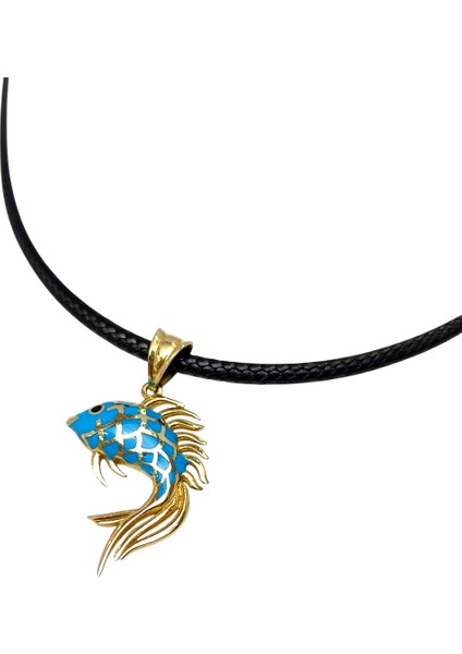 Peçeli Kuyruk Japon Balığı Kolye 14 Ayar Altın Hd Videolu