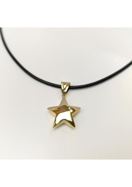 18.5mm Tombiş Yıldız Kolye 14 Ayar Altın Hd Videolu fiyatları