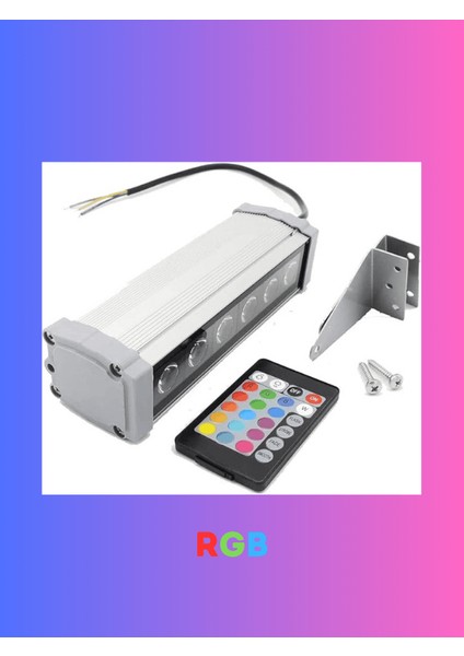 Ledenerji 18W Wallwasher 50CM Rgb Renk LED Duvar ve Ağaç Boyama Armatür