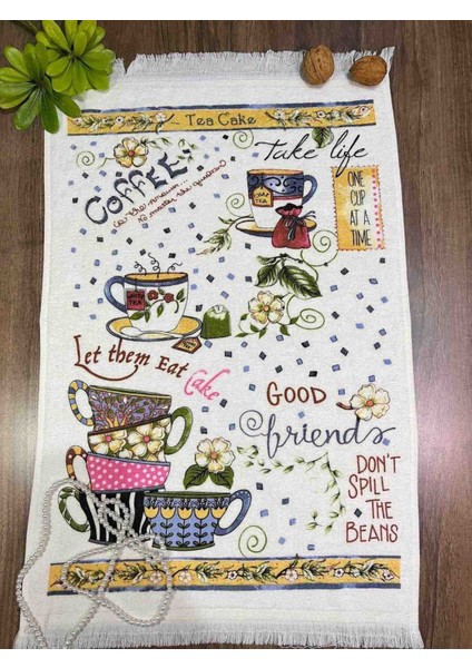 %100 Pamuk 3'lü 40×60 Baskılı Mutfak Havlusu fiyatları