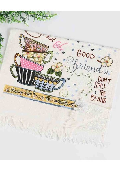 %100 Pamuk 3'lü 40×60 Baskılı Mutfak Havlusu fırsatları