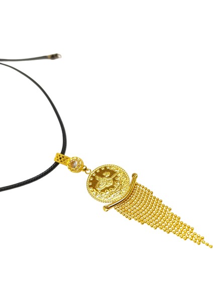 Tuğralı Püsküllü Kolye 14 Ayar Altın Hd Videolu